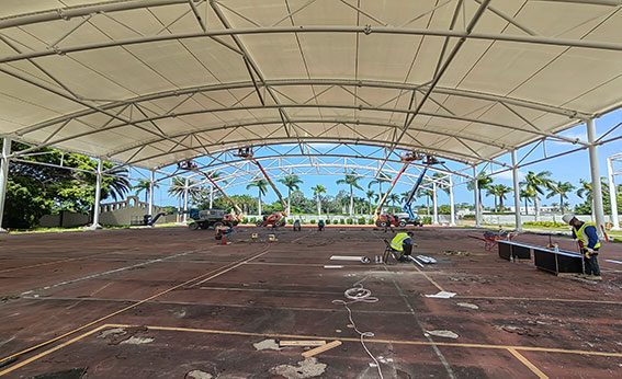澳大利亞希望島網(wǎng)球中心PTFE膜屋面項目